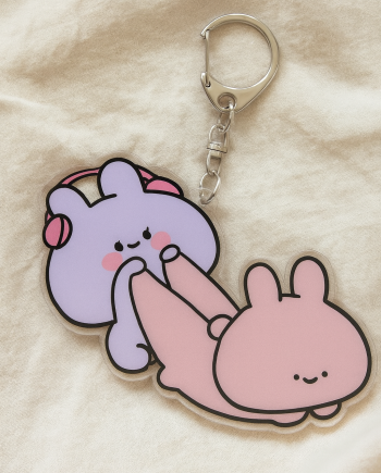 ASAMIMICHAN PULL BUTT KEYCHAIN