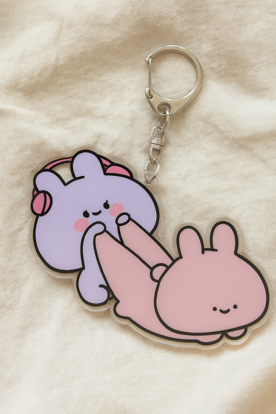 ASAMIMICHAN PULL BUTT KEYCHAIN
