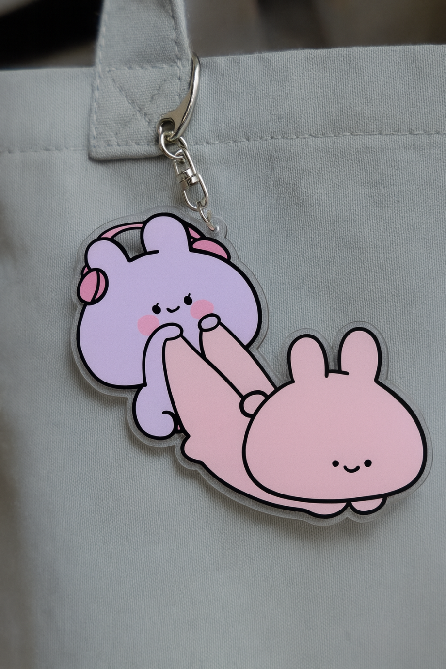 ASAMIMICHAN PULL BUTT KEYCHAIN