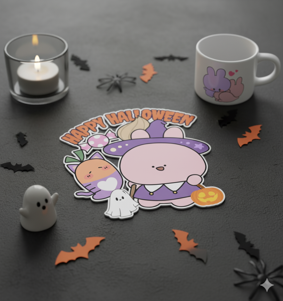 HAPPY HALLOWEEN (Die-Cut Magnets)