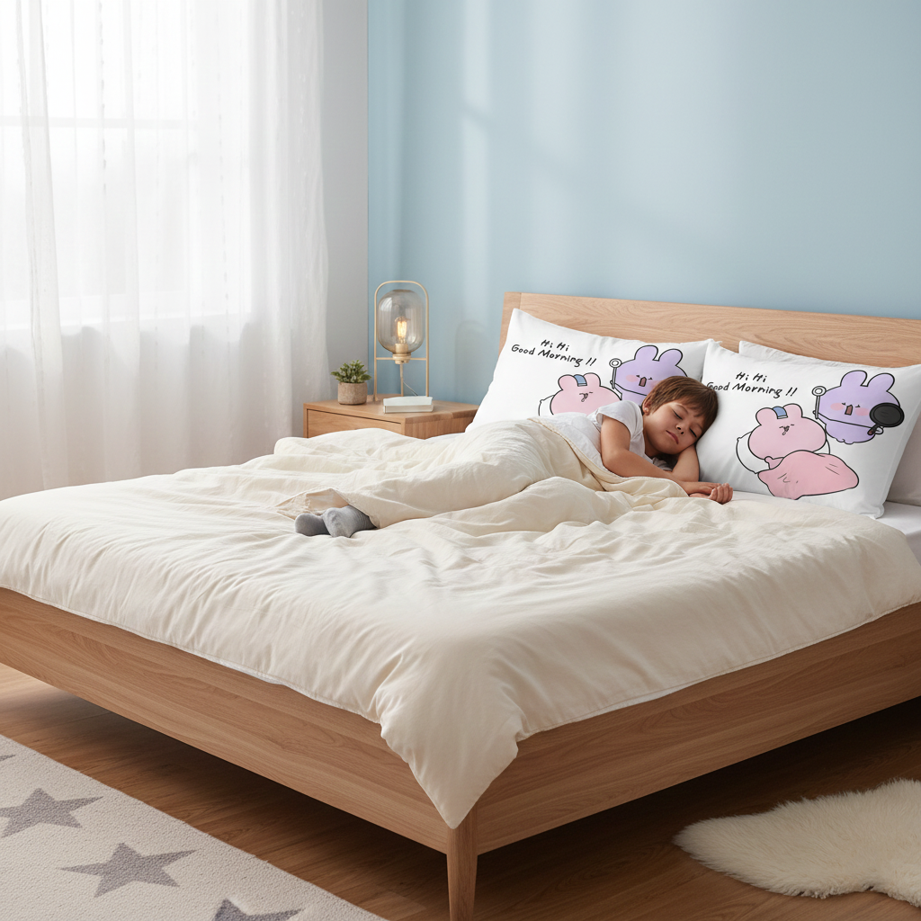 Hi Hi GOOD MORNING (Rectangular Pillow Cover)