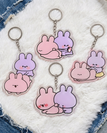 [ASAMIMICHAN] Buns Obsessed Keychain (Set of 4)