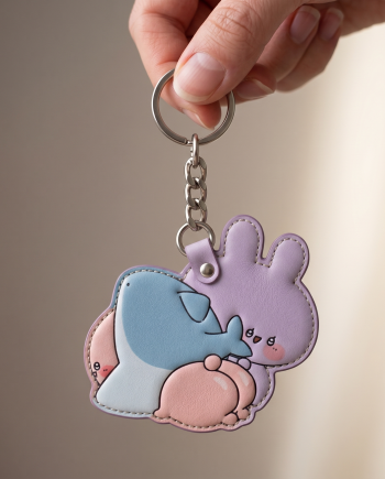 [ASAMIMICHAN] Can I take a bite? | Leather Keychain