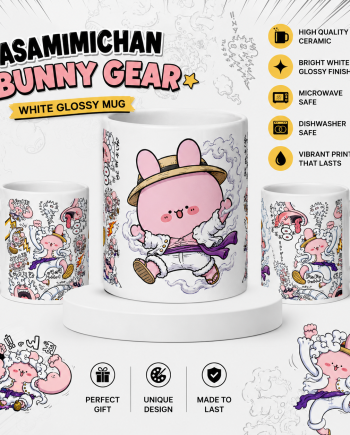 [ASAMIMICHAN] BUNNY GEAR Mug