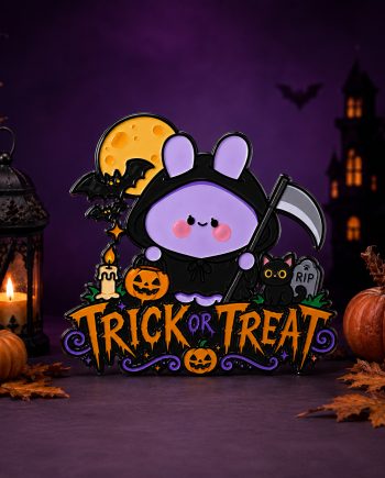 [ANEMIMICHAN] Grim Reaper – Halloween Die-Cut Metal Sign