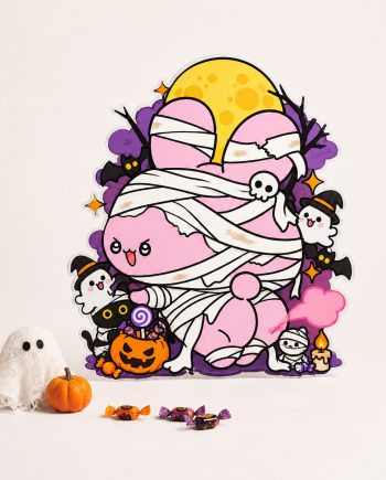 [ASAMIMICHAN] Fart Mummy Halloween – Die-Cut Metal Sign