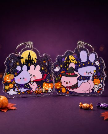 [ASAMIMICHAN] Spooky Night Duo – 2-Piece Keychain Set