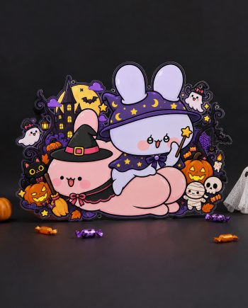 [ASAMIMICHAN] Ride on Butt Halloween – Die-Cut Metal Sign